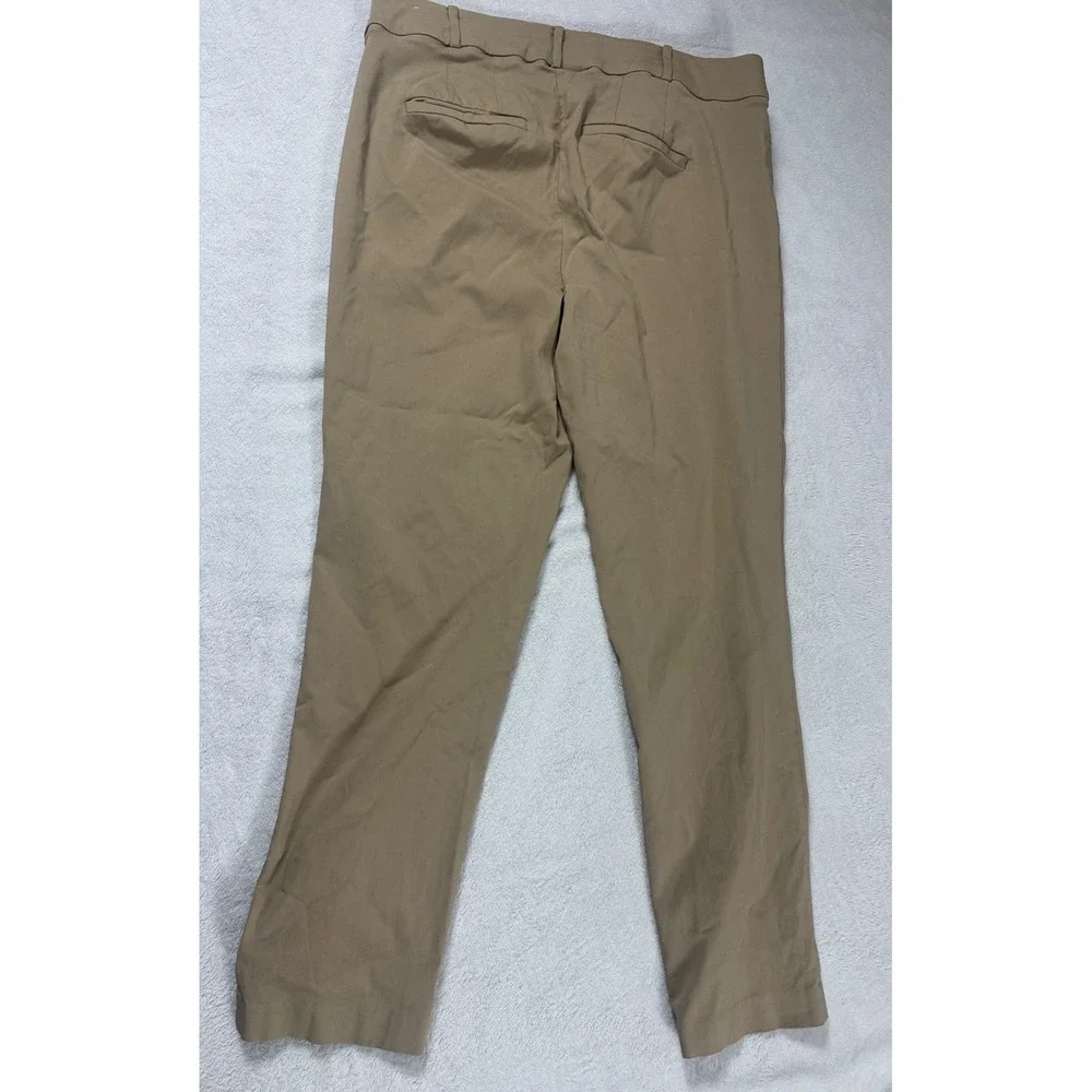 Lane Bryant The Allie Tan Khaki Straight Leg Dress Pants Womens 18R Stretch